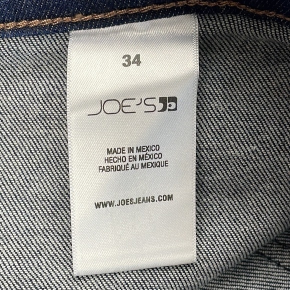 New Joes Jeans 70s Patch Pocket High Rise Bootcut Dark Blue Denim Sz 34 - Picture 13 of 15